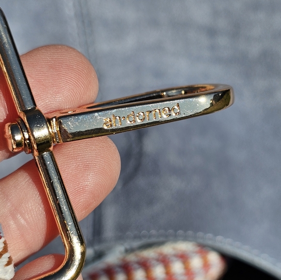 NWOT ah.dorned blue faux suede bag - Picture 7 of 7